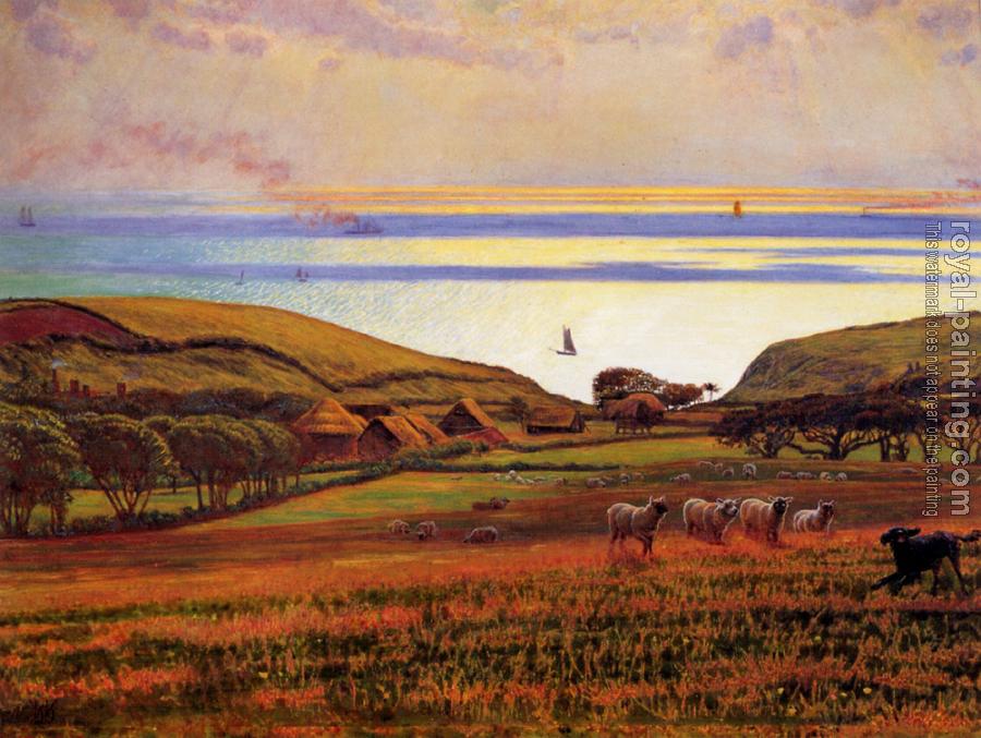 William Holman Hunt : Fairlight Downs Sunlight on the Sea